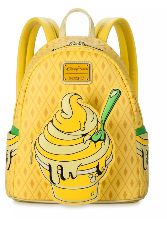 Disney Parks Pineapple Swirl Dole Whip Loungefly mini backpack.