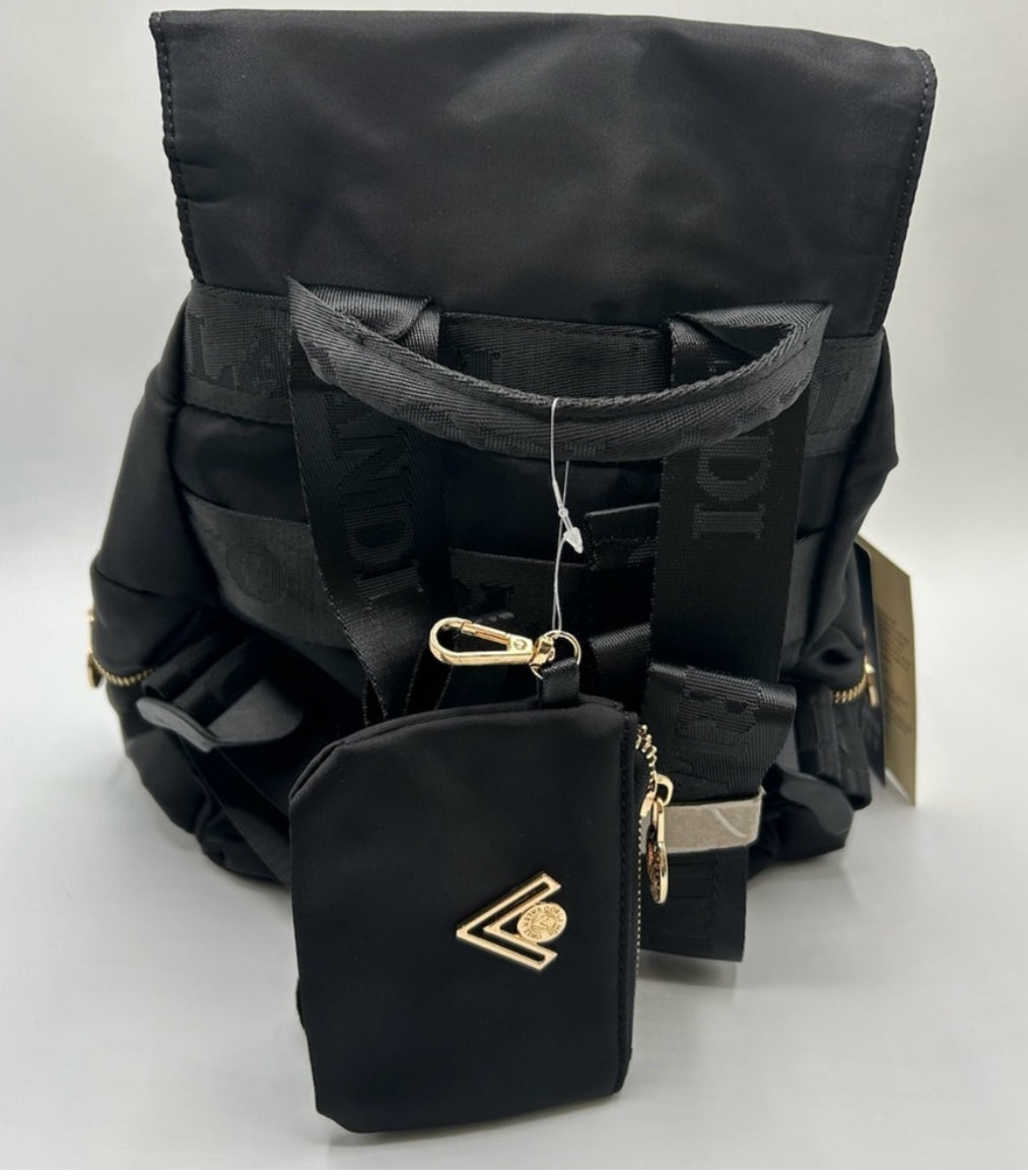 Valentino Orlandi Backpack Black w/ Coin Purse