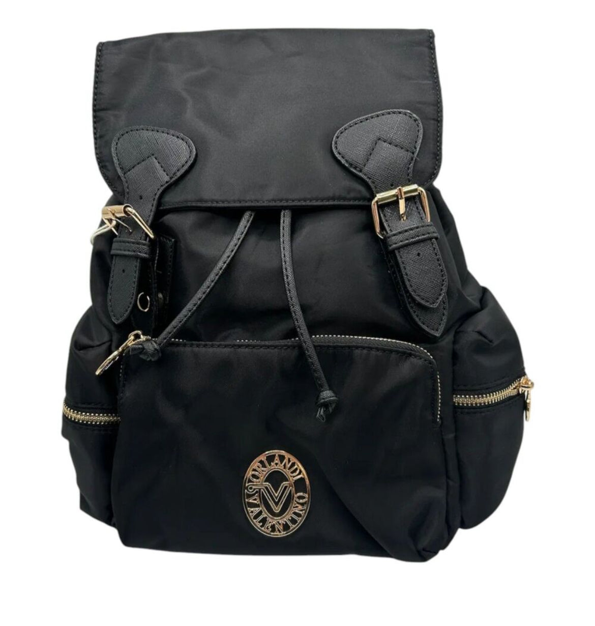 Valentino Orlandi Backpack Black w/ Coin Purse