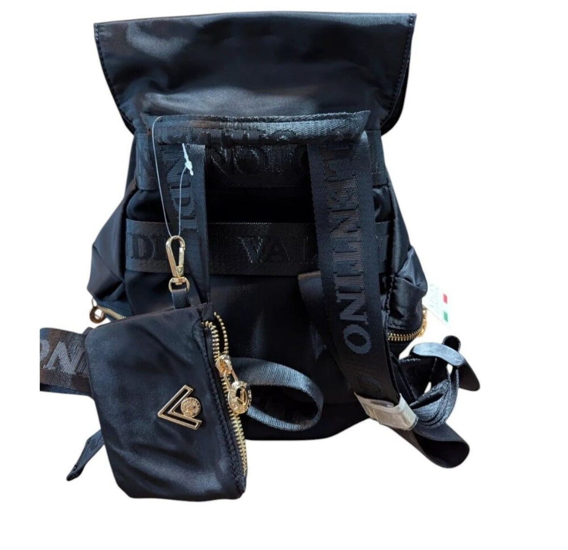 Valentino Orlandi Backpack Black w/ Coin Purse