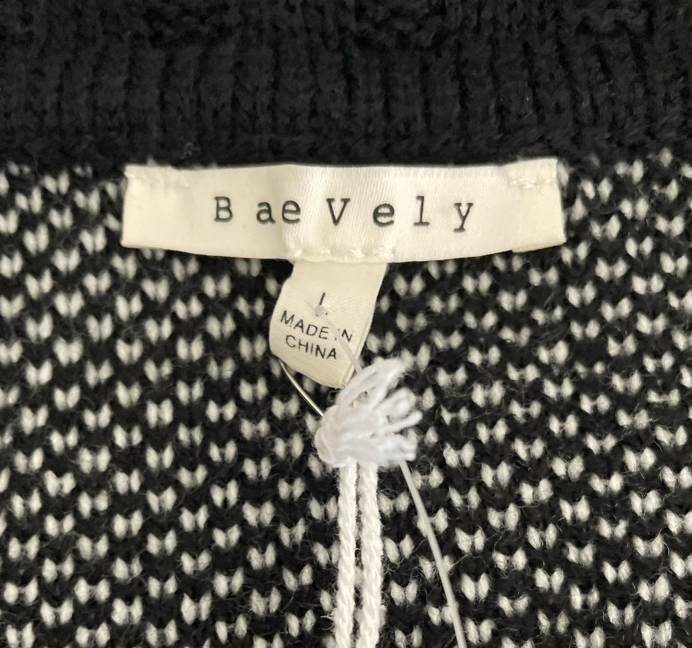Baevely Bow Black Cardigan (large)
