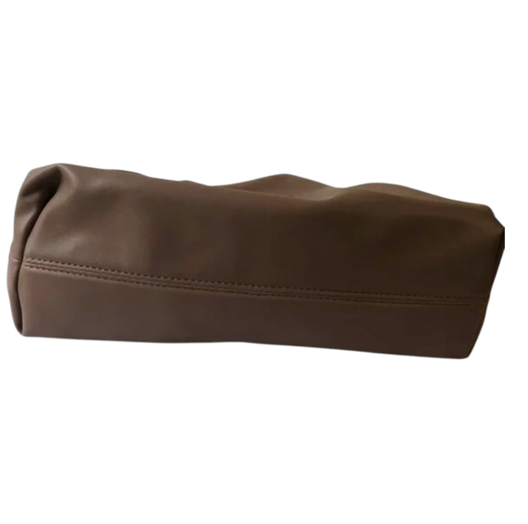 Badgley Mischka Taupe Wrapped Frame Clutch