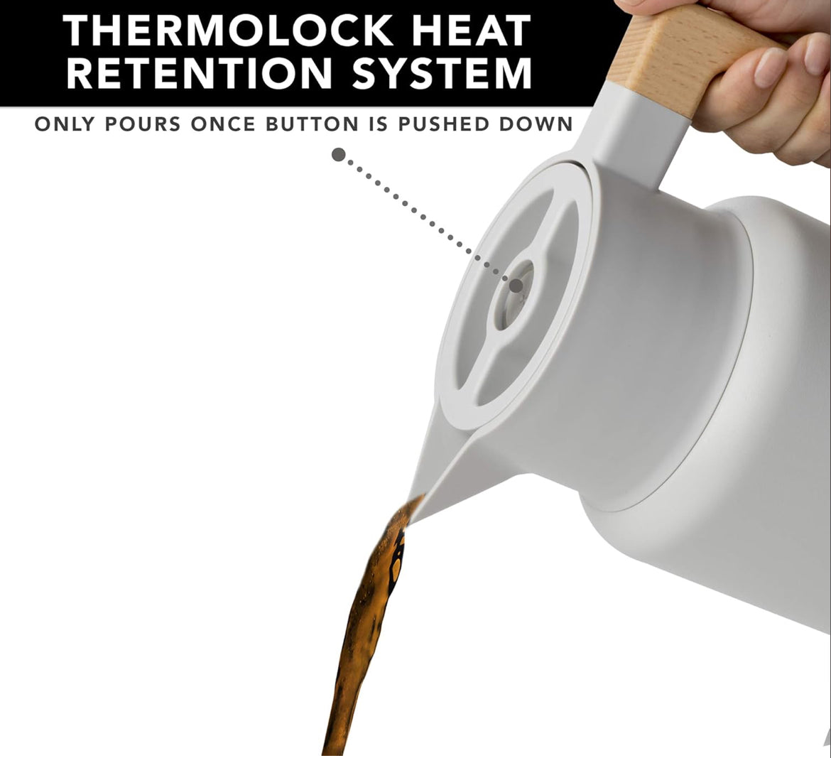 Thermal Coffee Carafe 50 Oz - Large Stainless Steel Insulated Carafe