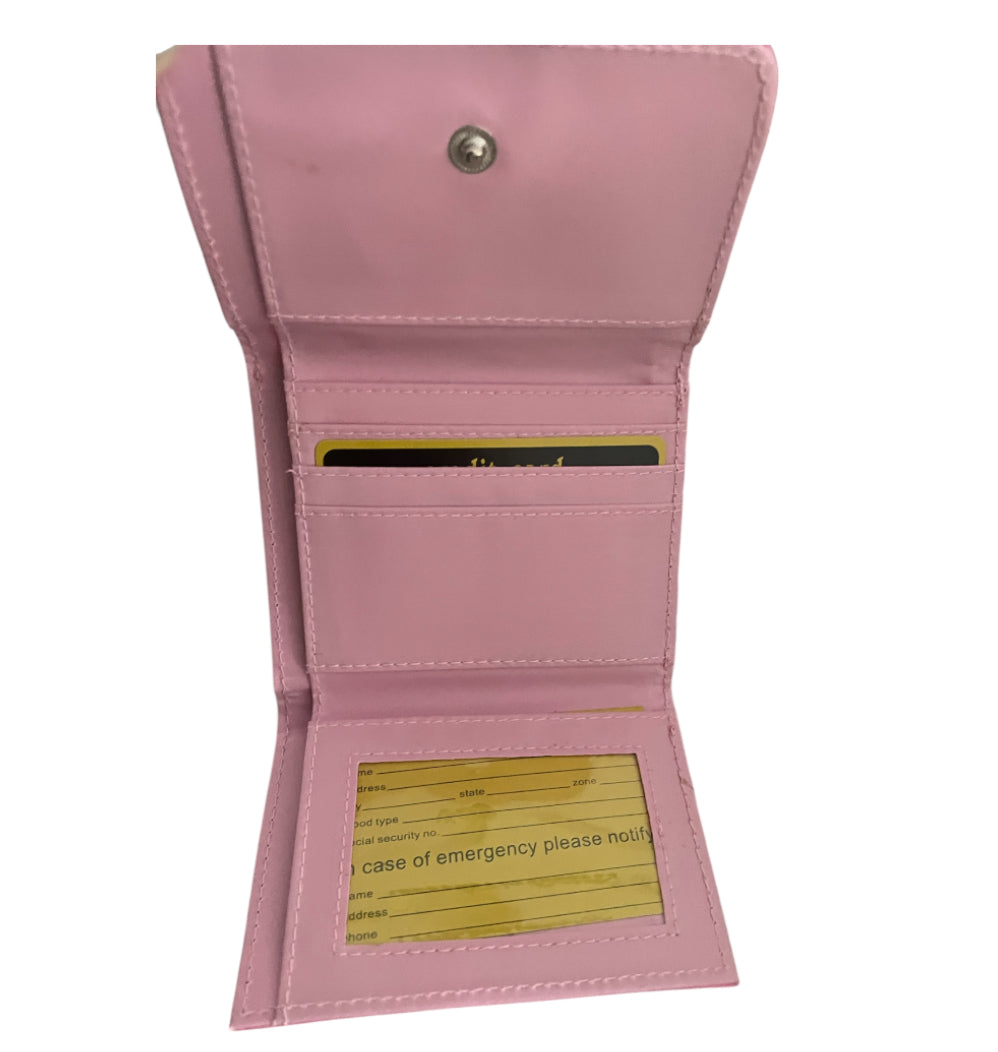 Pink Trifold Wallet