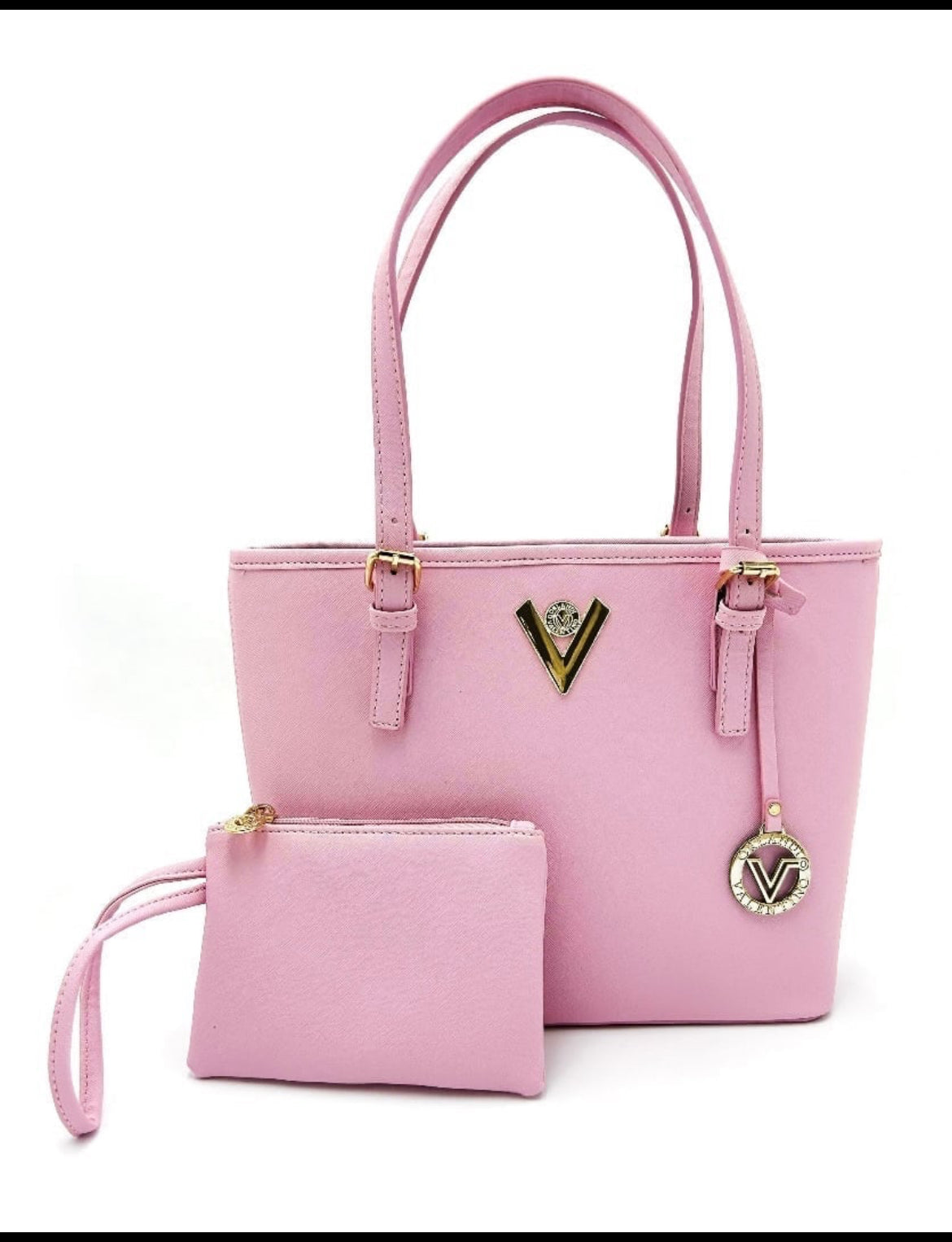 Valentino Orlandi V-4004 Pink Tote Bag with Wallet/Coin Purse