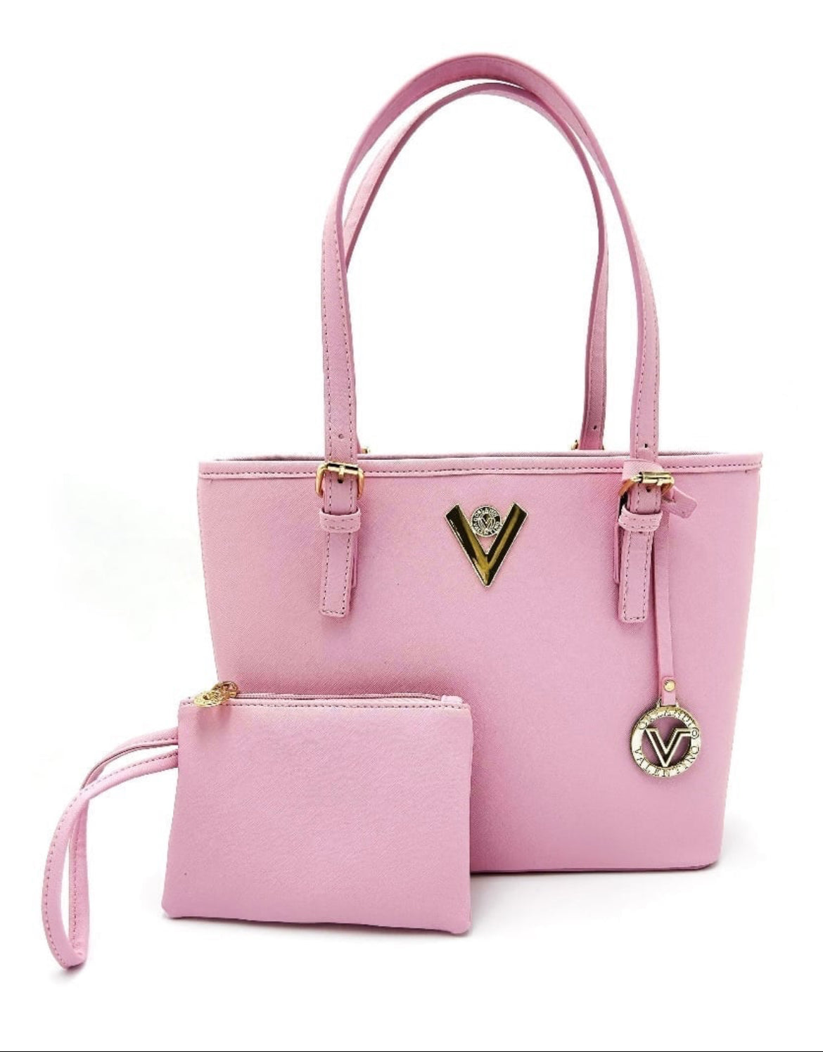 Valentino Orlandi V-4004 Pink Tote Bag with Wallet/Coin Purse