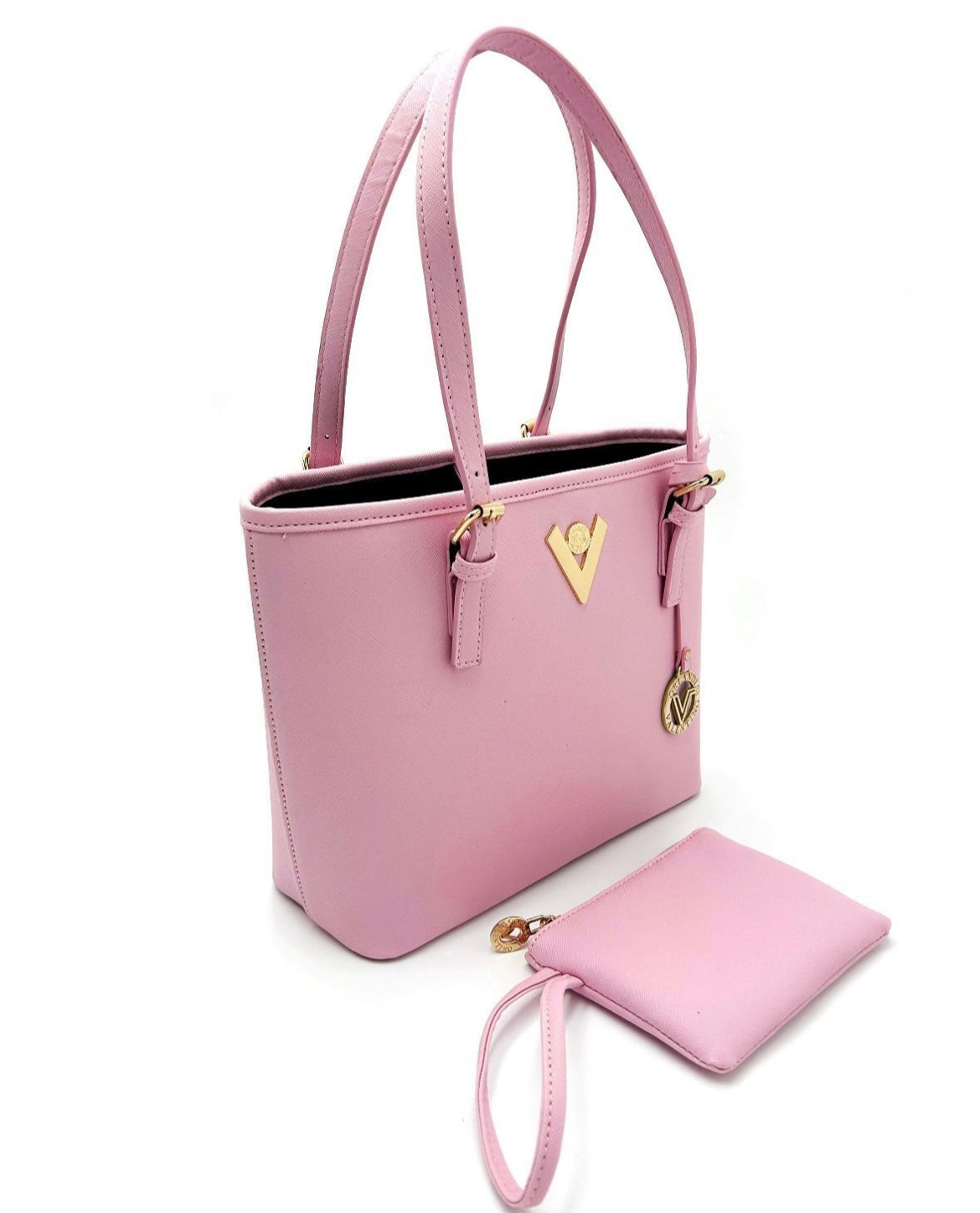 Valentino Orlandi V-4004 Pink Tote Bag with Wallet/Coin Purse