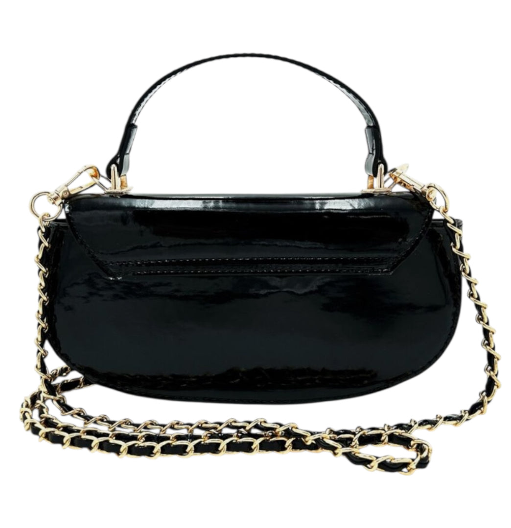 Valentino Orlandi East West Top Handle Black crossbody