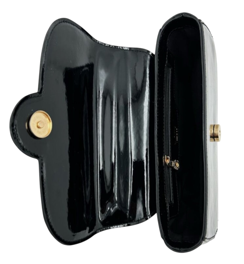 Valentino Orlandi East West Top Handle Black crossbody