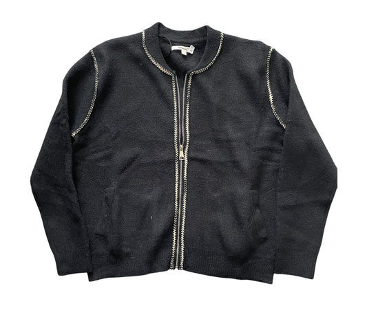 Lalavon Fuzzy Black Full Zip Jacket (Large)