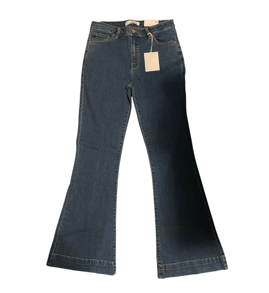 Kancan High-Rise Dark Wash Flare Jeans (13)