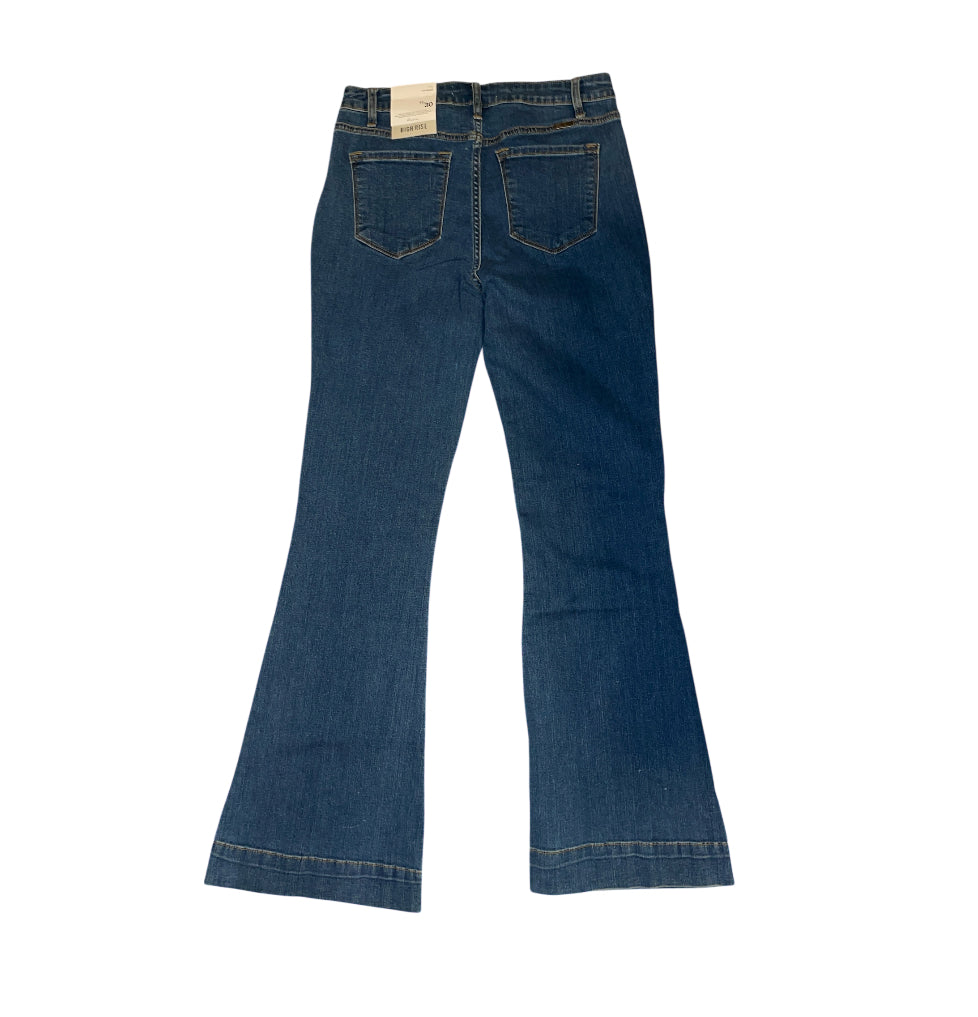 Kancan High-Rise Dark Wash Flare Jeans (13)