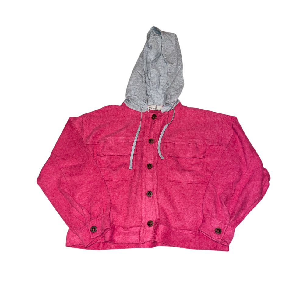 Zenana Vibrant Pink Shacket (Small)