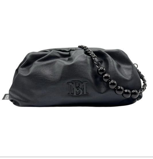 BADGLEY MISCHKA Black Wrapped Clutch Purse with Crossbody Strap