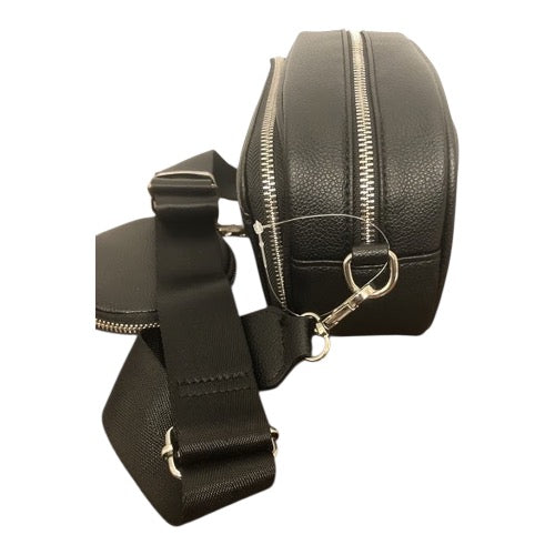 Christian Lacroix Eve Pebble Camera Bag with Detachable Mini Zip in black.