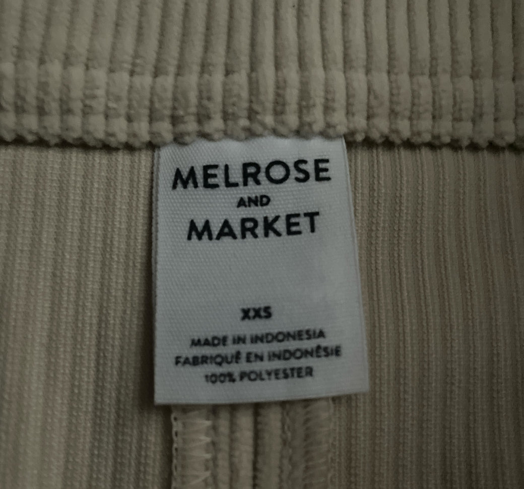 Melrose and Market Cream Corduroy Button-Front Mini Skirt (XX-Small)