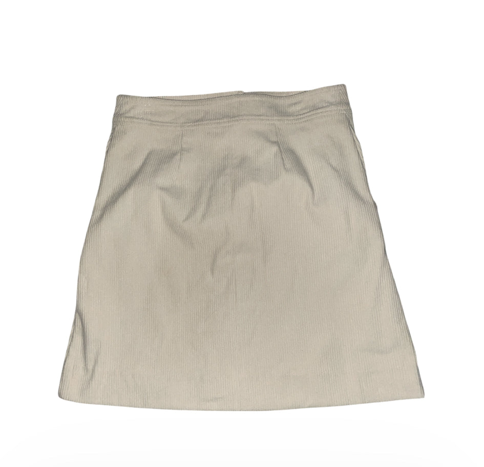 Melrose and Market Cream Corduroy Button-Front Mini Skirt (XX-Small)