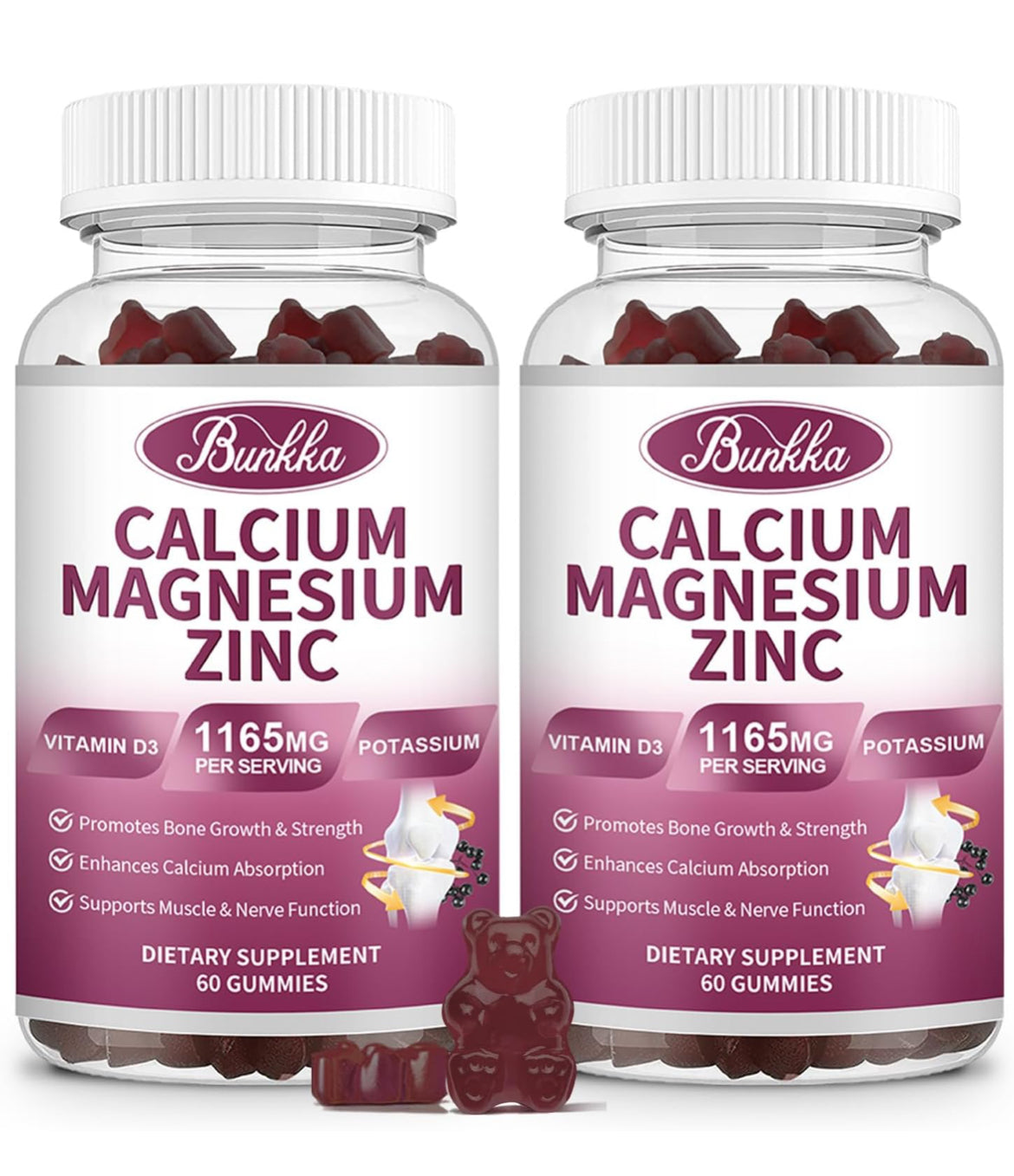 Bunkka Calcium Magnesium Zinc Gummies