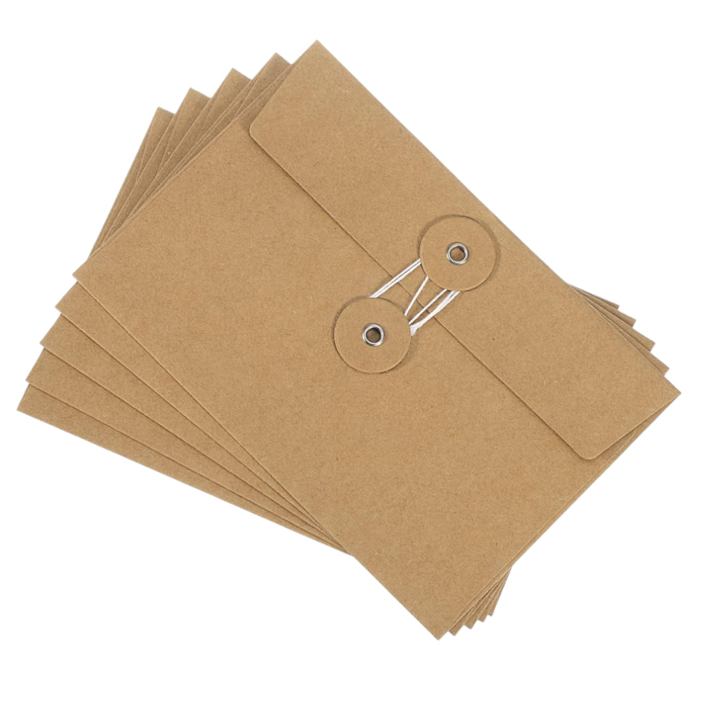 PATIKIL Gift Card Envelopes with String Tie Closure, 5 Pcs