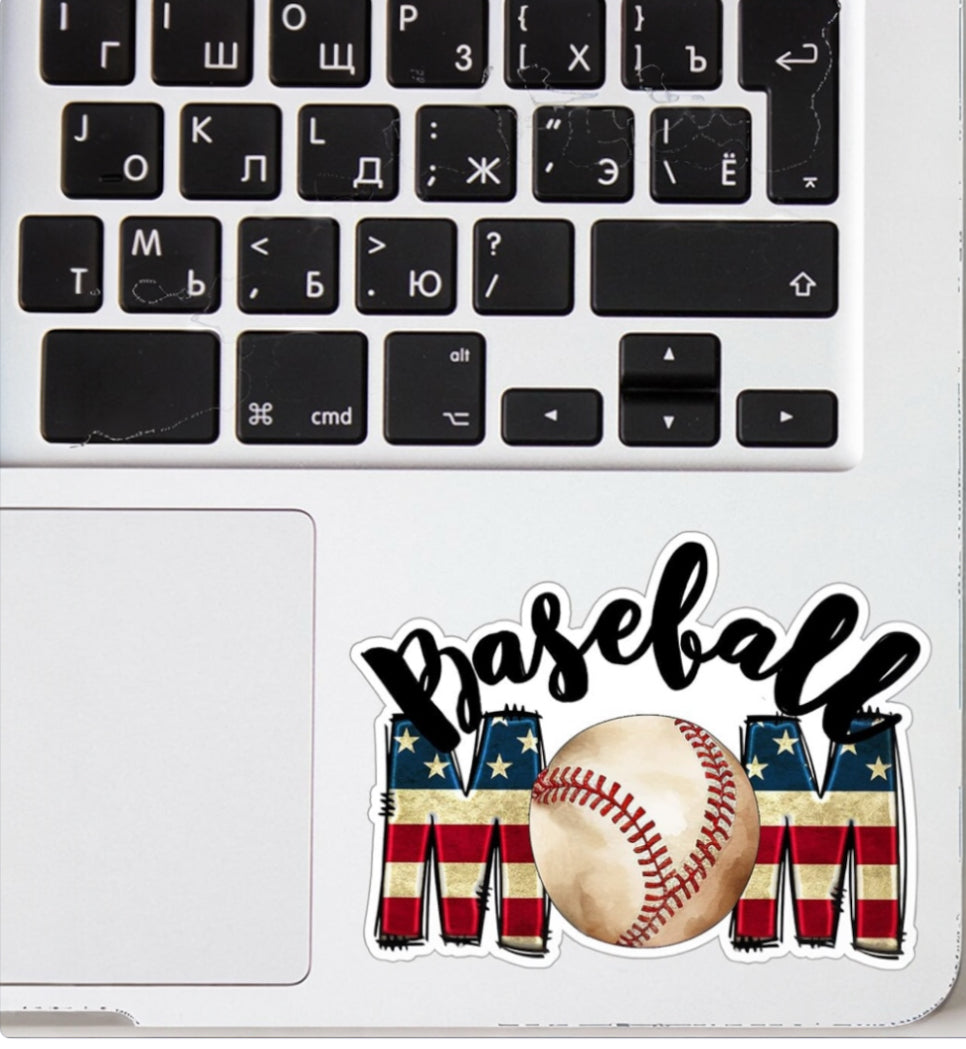 Baseball Mom Decal Sticker Waterproof Vinyl Decals