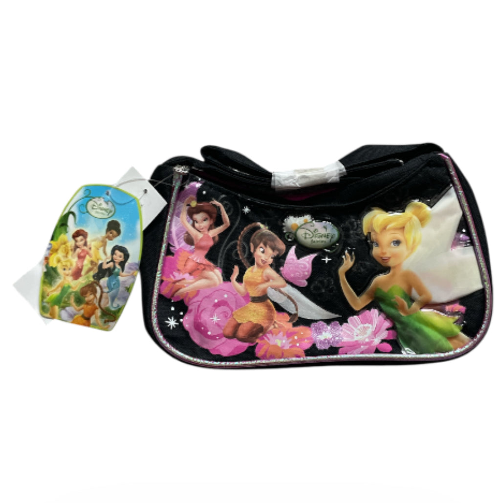 Disney Tinkerbell + Fairies Black Shoulder Bag