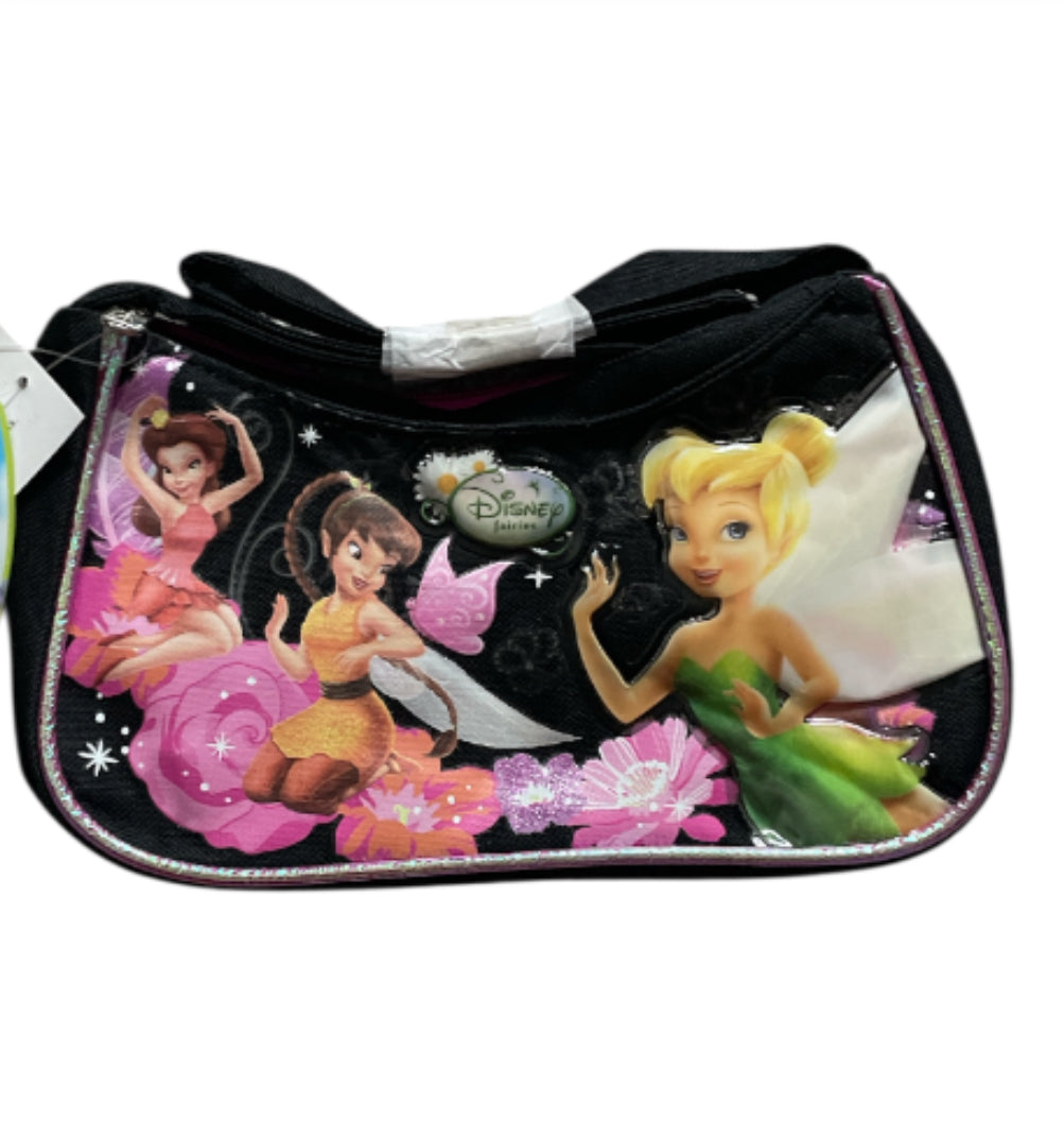 Disney Tinkerbell + Fairies Black Shoulder Bag