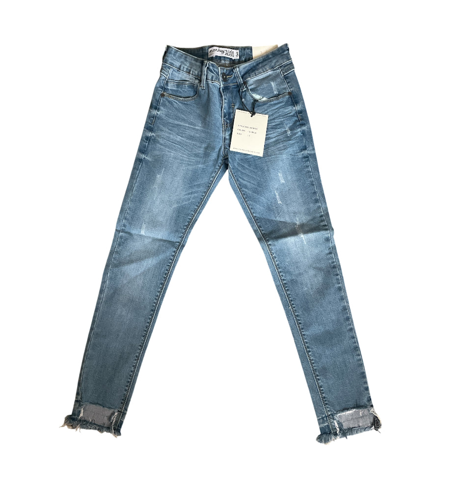 Monkey Ride Premium Denim Notched Ankle Jeans (11)