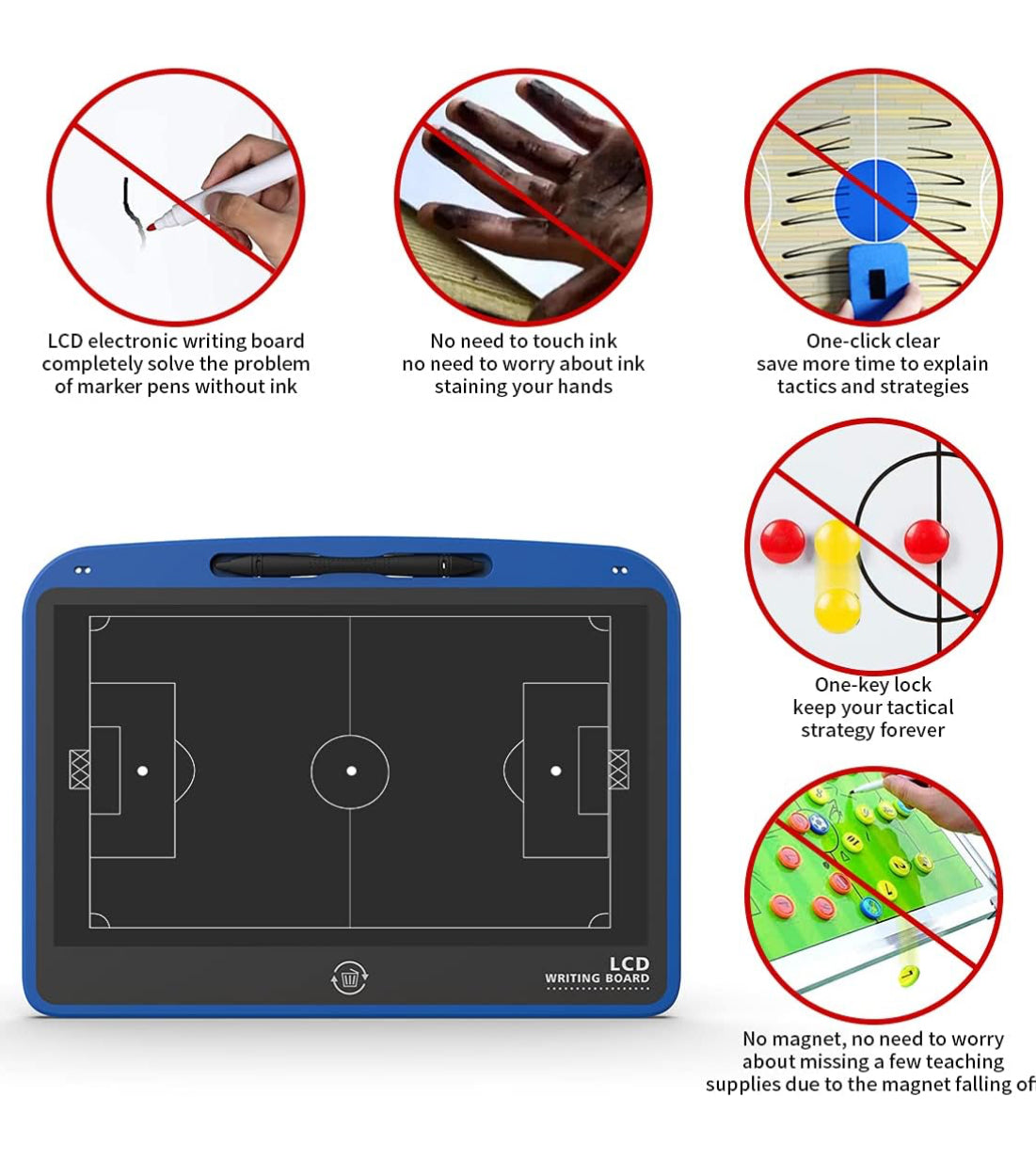 LCD basketball/Soccer coaching board,electronic tactical training board