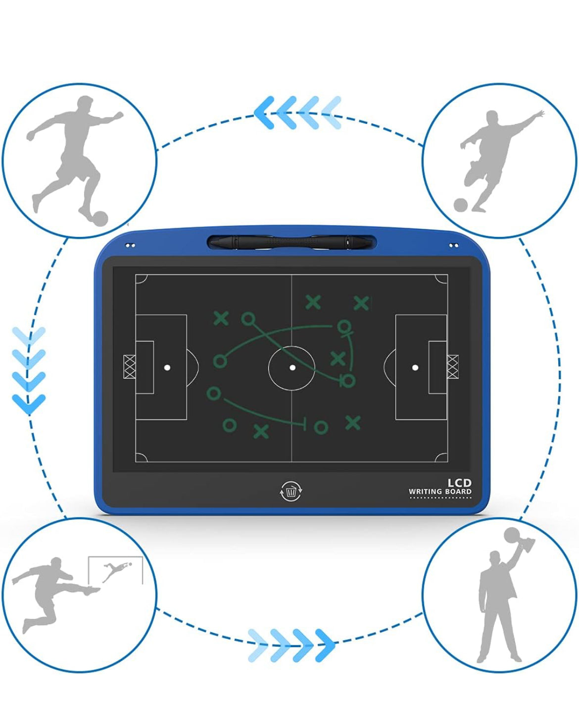 LCD basketball/Soccer coaching board,electronic tactical training board