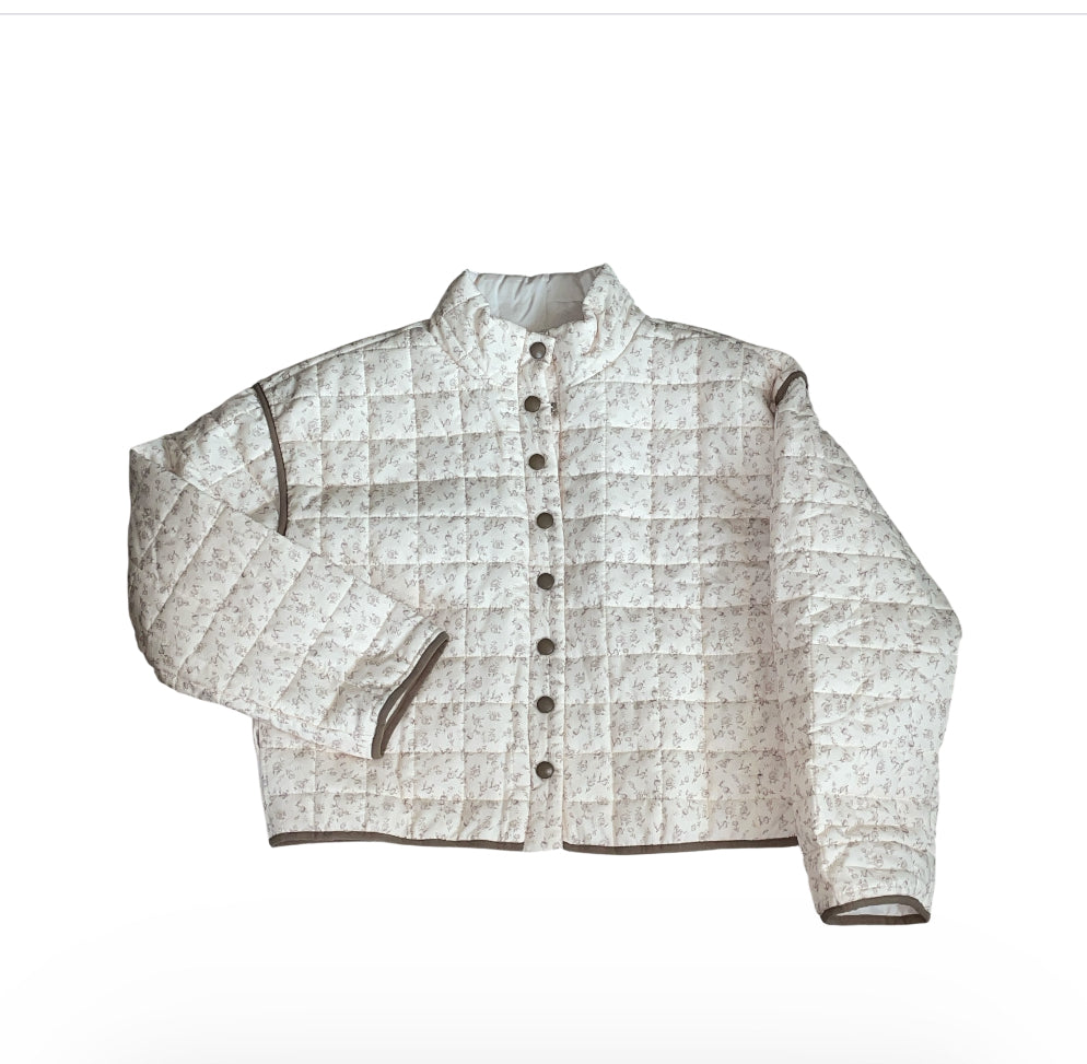 Baevely Floral Printed Quilted Jacket (1x)