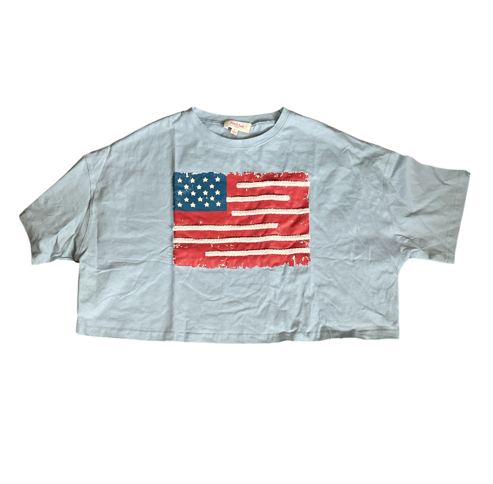 Peach Love American Flag Tee (Small)