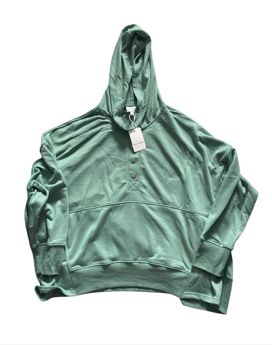Heyson Snap Button Hooded Sweatshirt in Green (1x)