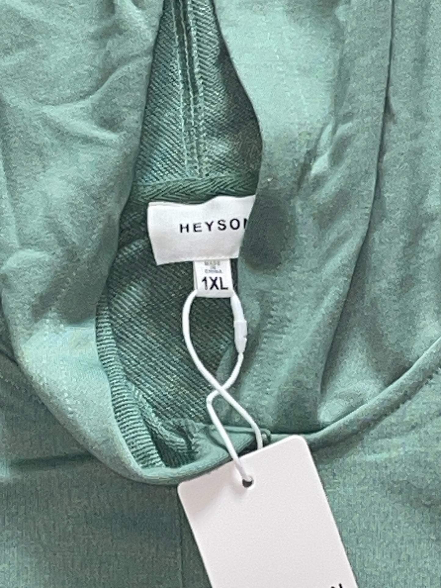 Heyson Snap Button Hooded Sweatshirt in Green (1x)