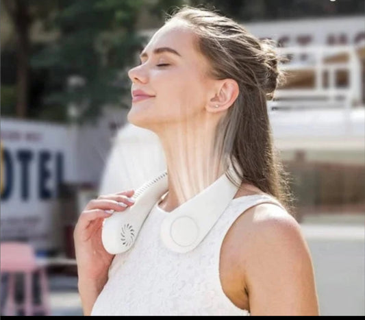 Portable White Neck Fan