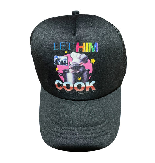 "Let Him Cook" Black Trucker Hat