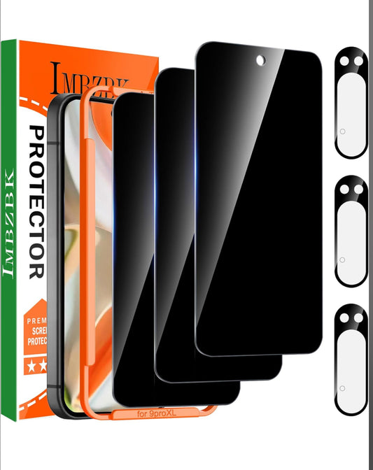 3 Pack Privacy Screen Protector for Google Pixel 9 Pro XL
