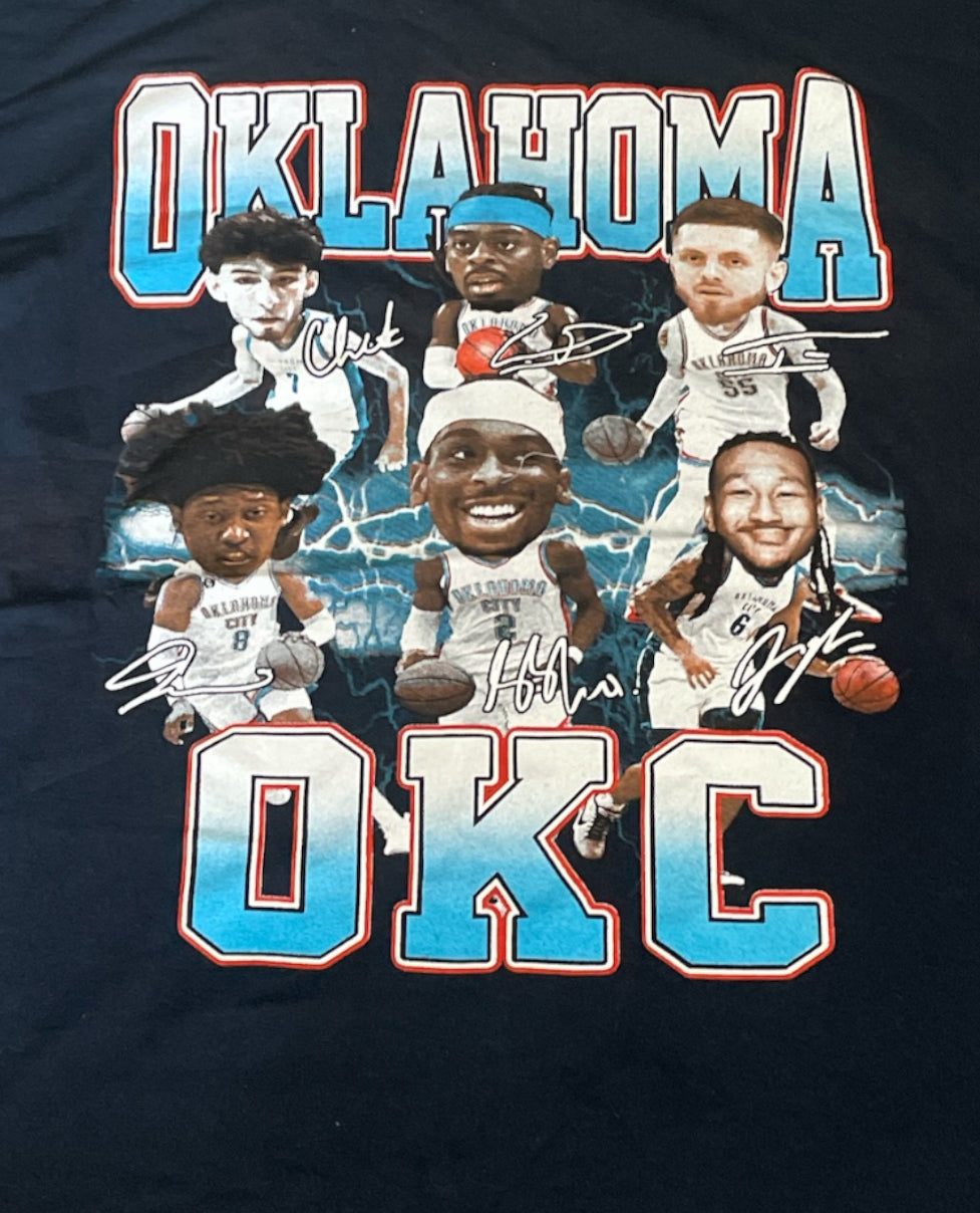 Oklahoma City Thunder 2025 NBA Finals Champions t-shirt.(X-Large)