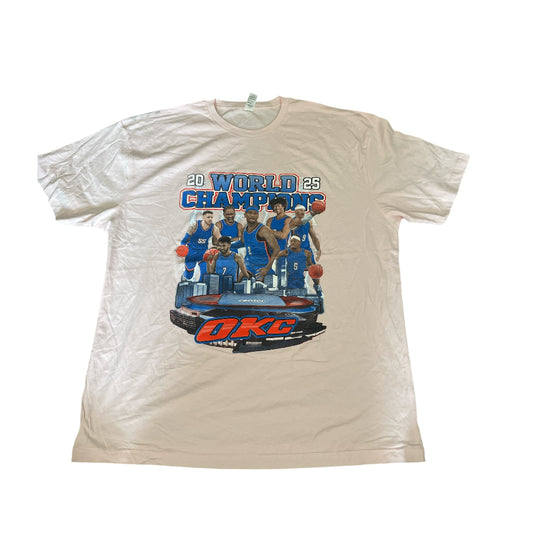 Oklahoma City Thunder (OKC) Caricature Basketball Tee (X-large)