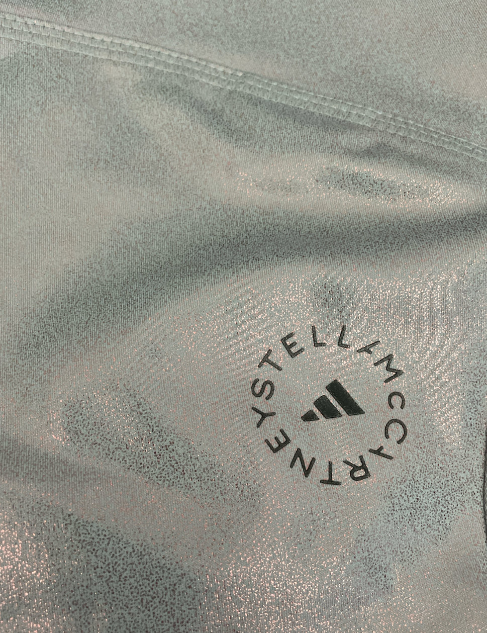 Adidas by Stella McCartney Metallic Cycling Shorts in Light Grey (large)