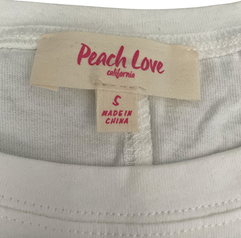 Peach Love Multi Colored Football Tee (Small)