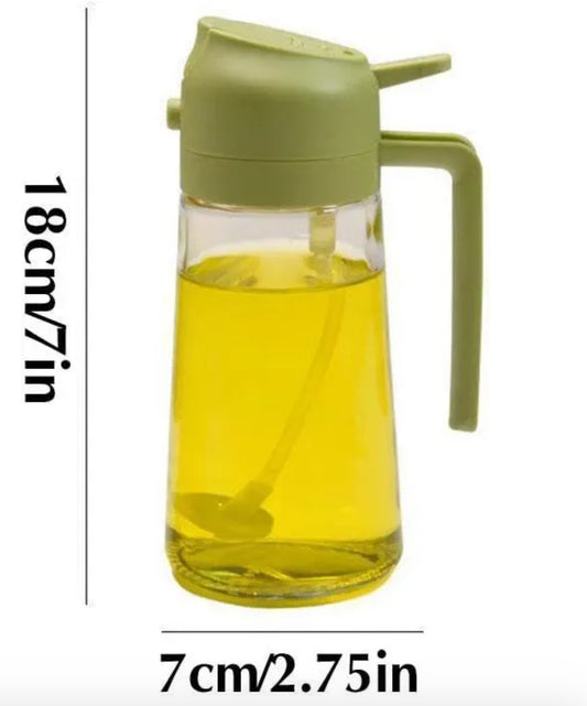 2 in 1 glass olive oil filling bottle