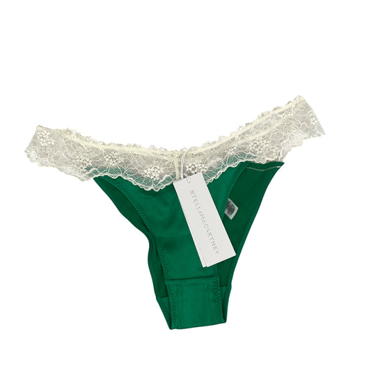 Stella McCartney Green Thong with Lace Trim (Large)