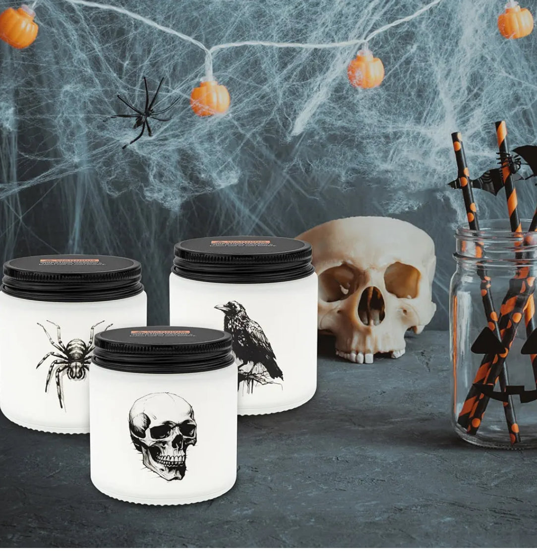 Homsolver Halloween Candles, Spooky Skull/Crow/Spider Candles