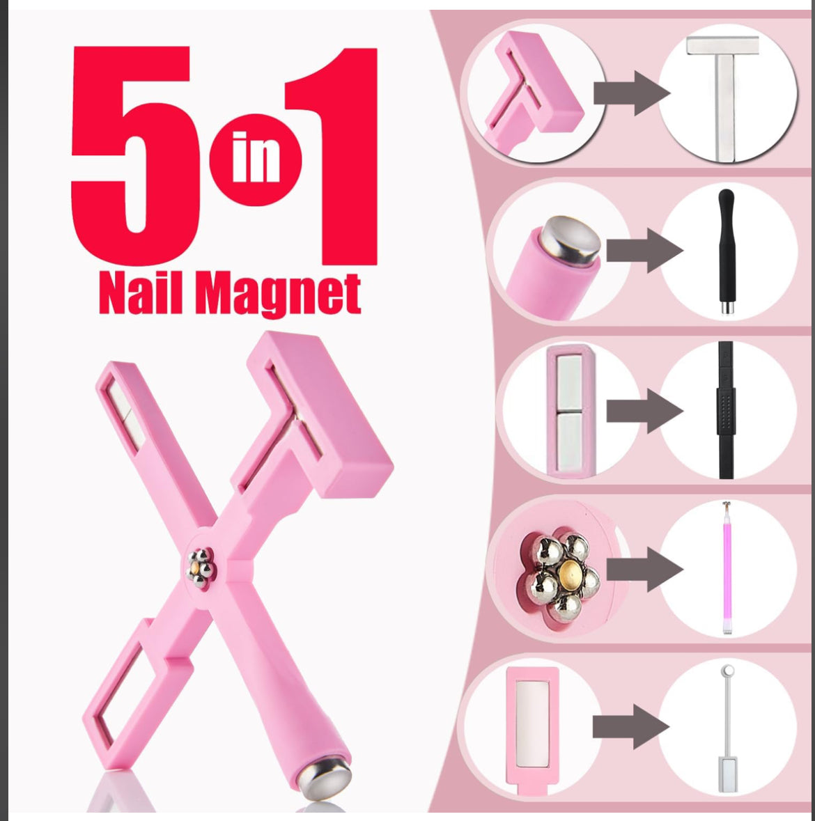 Cat Eye Gel Nail Polish Magnet Set 5 in 1