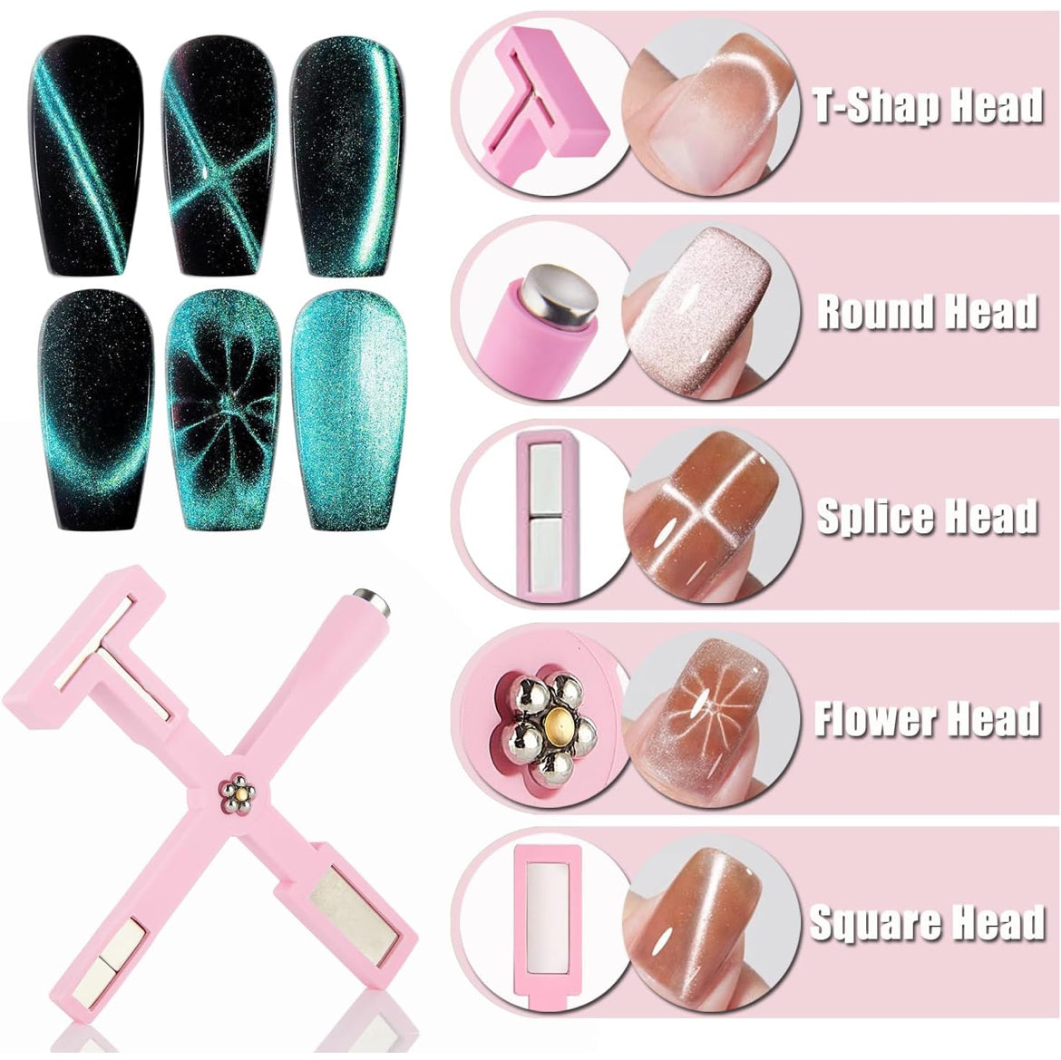 Cat Eye Gel Nail Polish Magnet Set 5 in 1