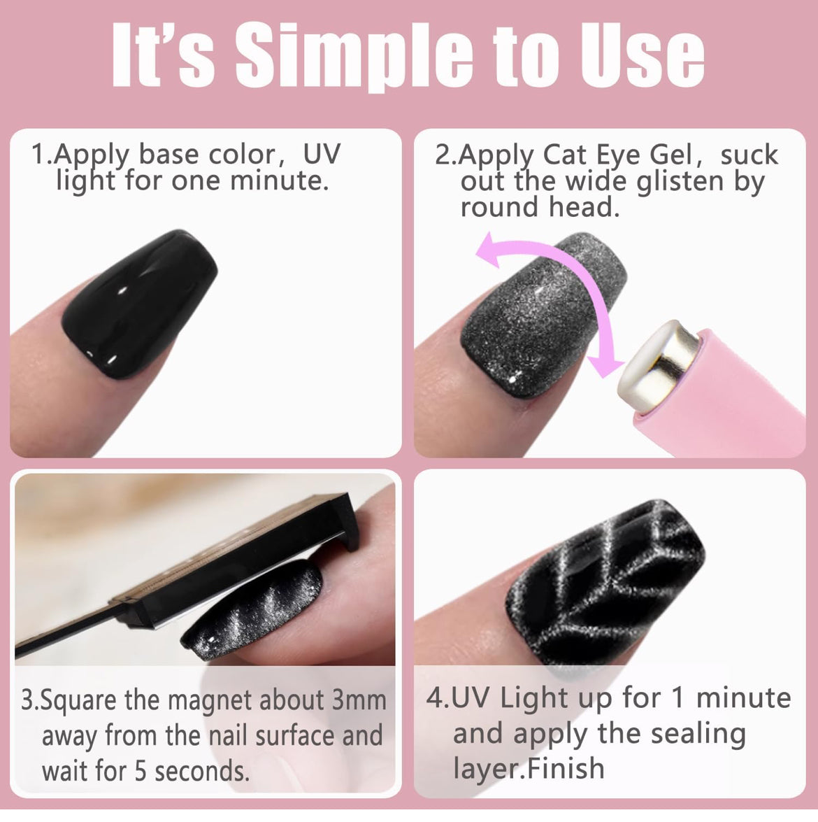 Cat Eye Gel Nail Polish Magnet Set 5 in 1