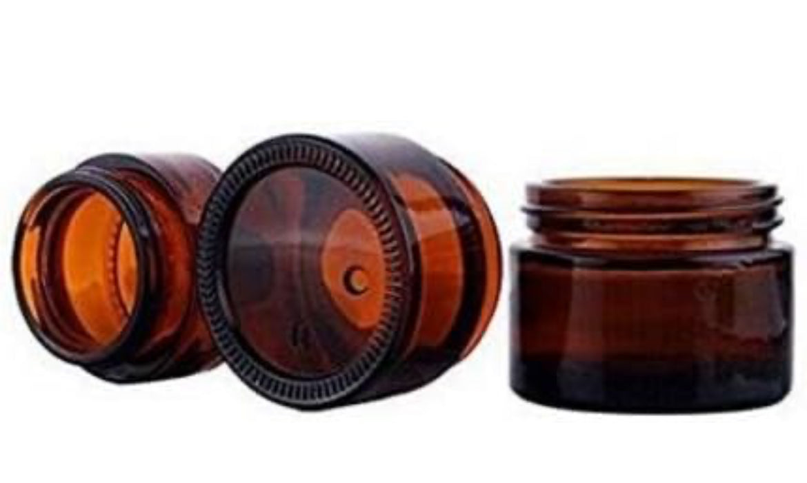 Premium Vials Amber Brown Glass Cosmetic Jar