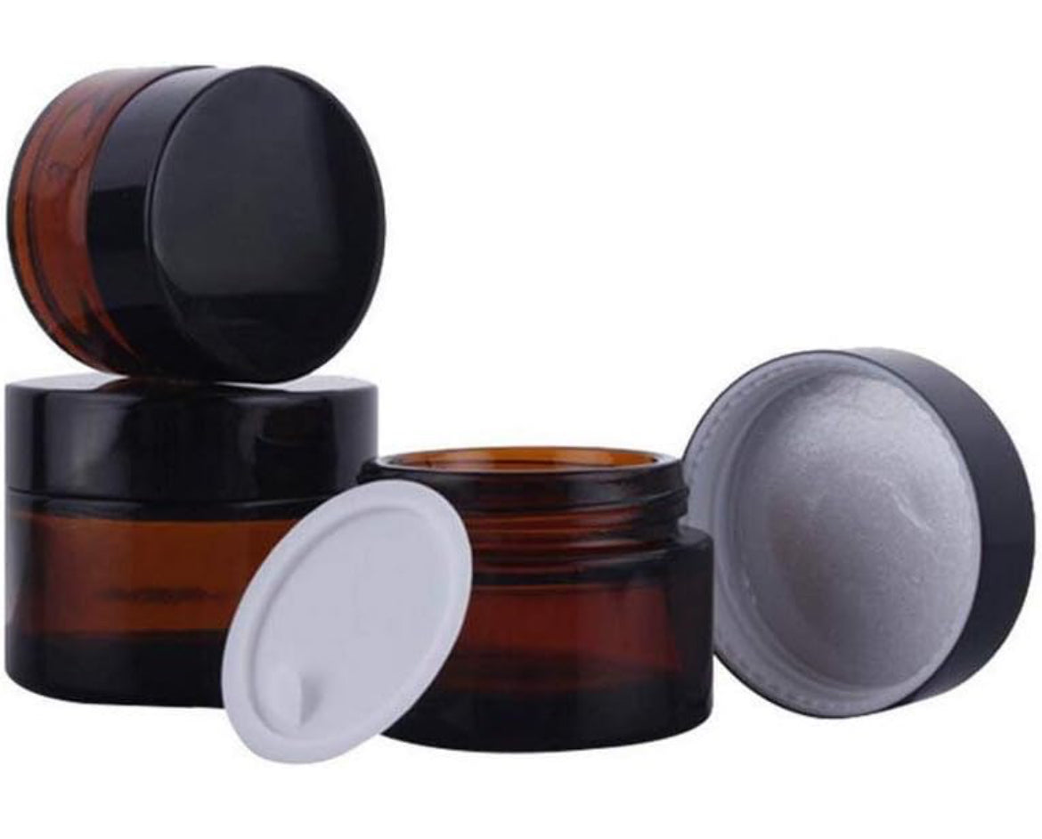Premium Vials Amber Brown Glass Cosmetic Jar