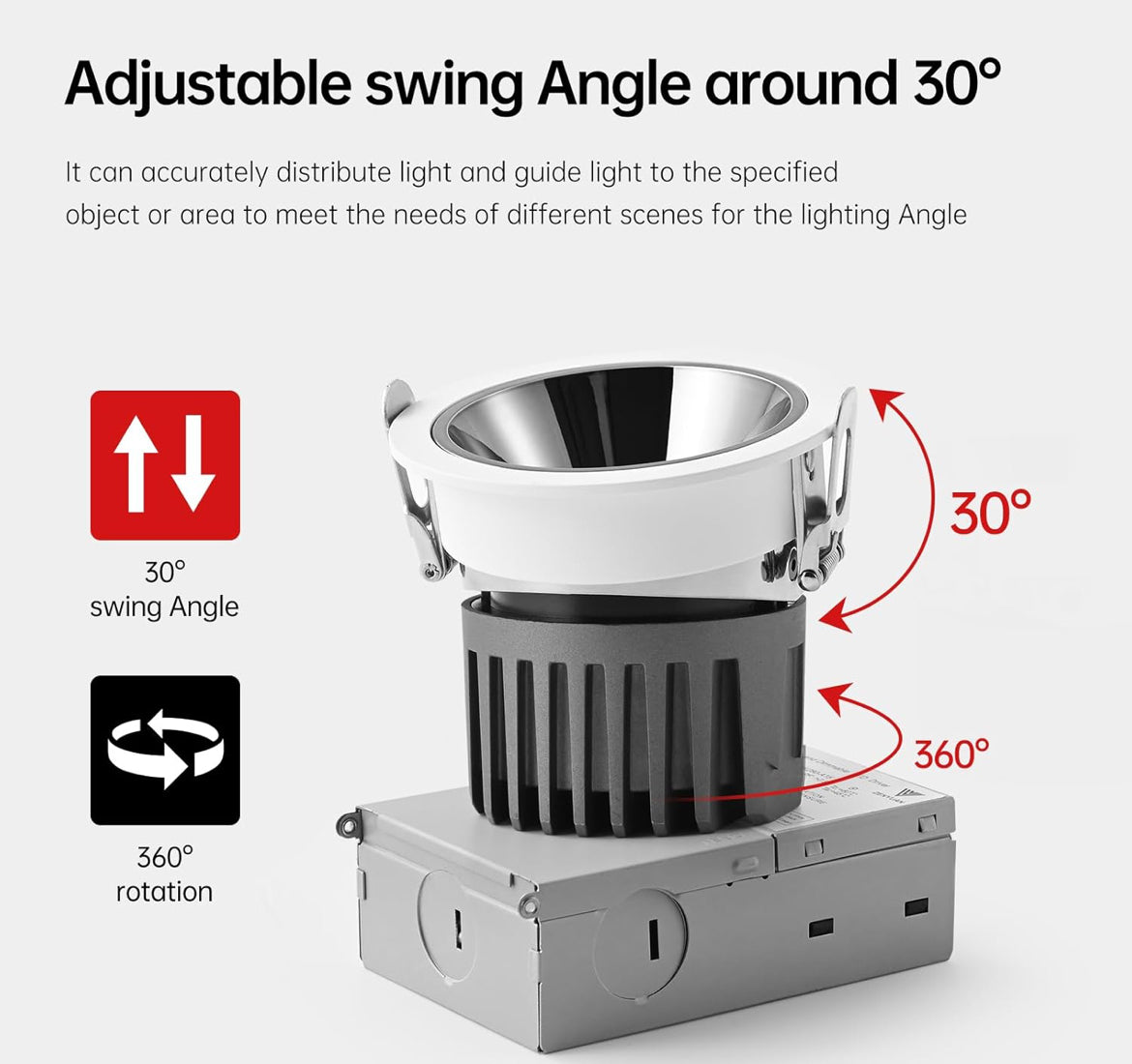 Bullishman LED Commercial Recessed Round Downlight Fixture