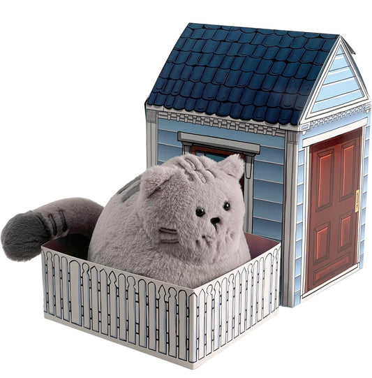 Kitty Cat Stuffed Animal Plushie, Mini Kitten Cute Soft Plush (Tabby)